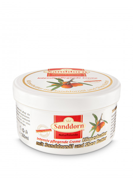 Sanddorn Naturfreunde KÖRPERBUTTER mit SANDDORN-Öl und Shea Butter - 300 ml